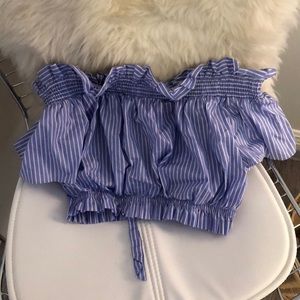 Zara Off the Shoulder Ruffle Top